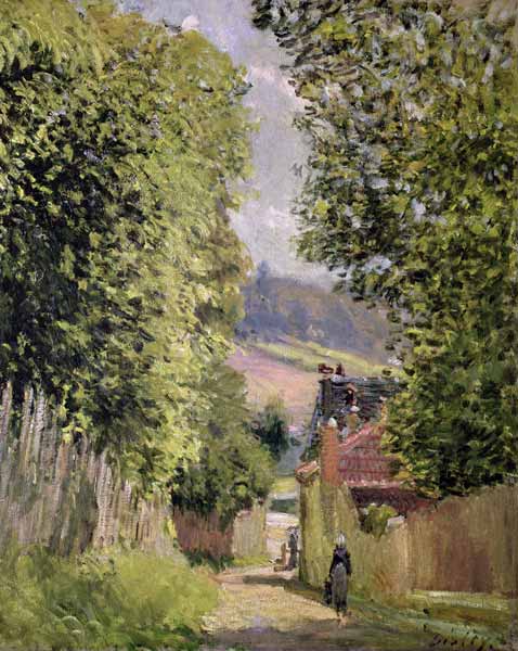 A Road in Louveciennes à Alfred Sisley