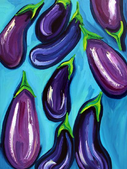 Aubergines Rain