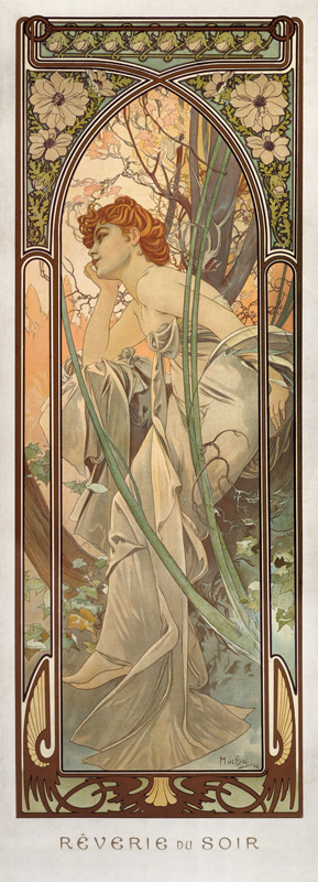 Tageszeiten: Abendträumerei à Alphonse Mucha