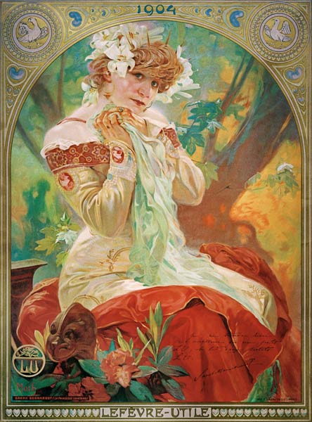 Sarah Bernhardt (1844-1923) Lefevre-Util - Alphonse Mucha