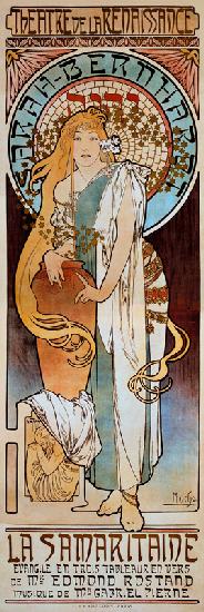 Affiche pour le jeu La Samaritaine des Edmond Rostand.