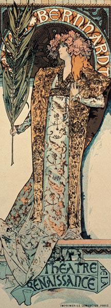 Gismonda, la première affiche des Mucha pour des Sarah Bernard et le Théatre de Renaissance,