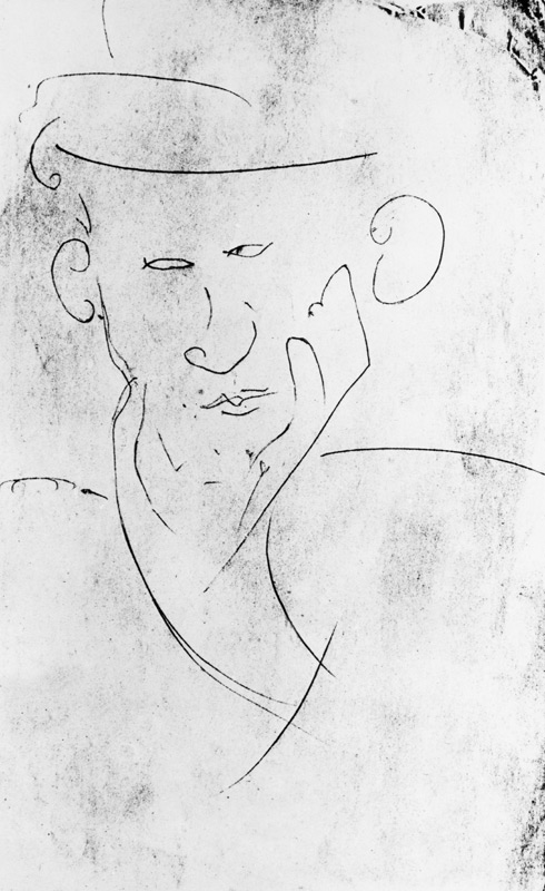 Blaise Cendrars / Drawing by Modigliani à Amadeo Modigliani