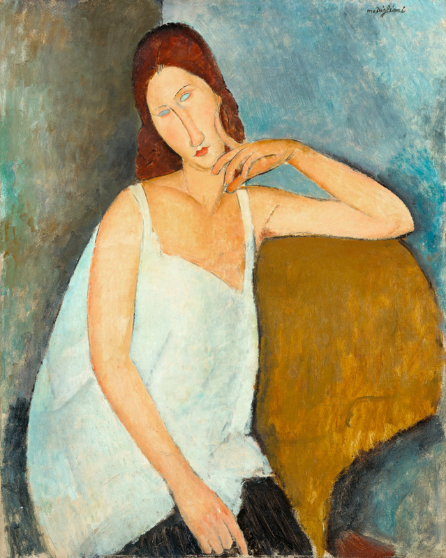 Détail de Jeanne Hébuterne à Amadeo Modigliani