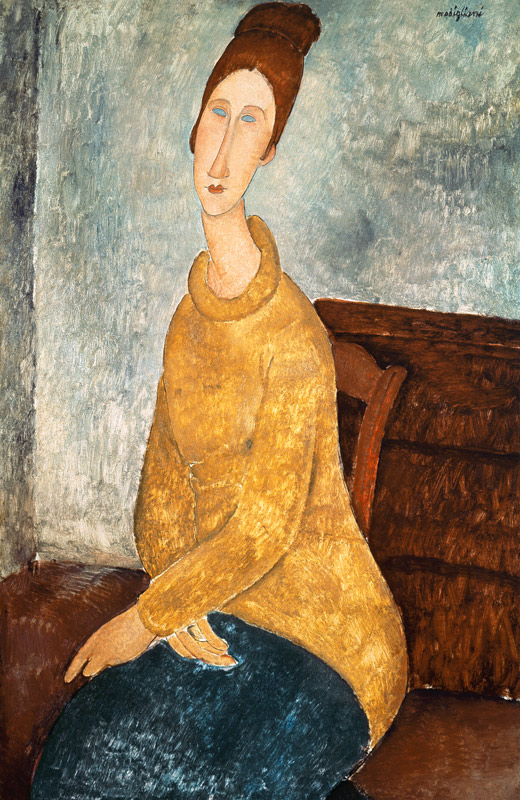 Jeanne Hebuterne in a Yellow Jumper à Amadeo Modigliani
