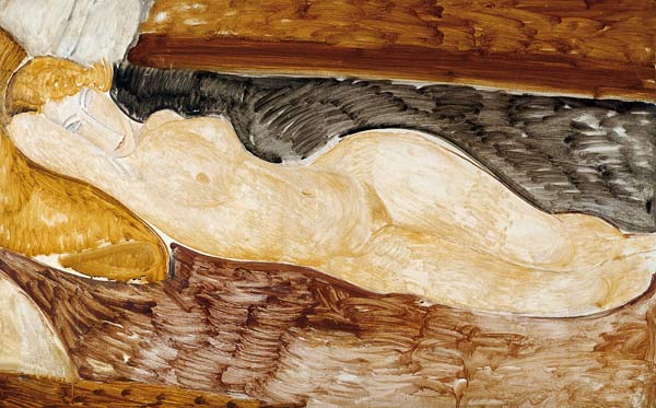 Nu allongé - peinture huile sur toile de Amedeo Modigliani en reproduction  imprimée ou copie peinte à l\'huile sur toile