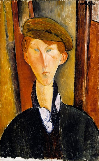 Young man with cap à Amadeo Modigliani
