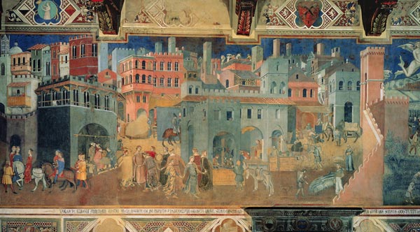 Buon governo, Town à Ambrogio Lorenzetti