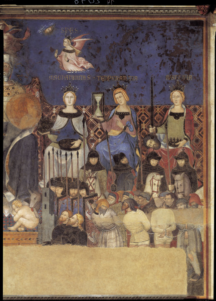 Virtues Spes, Magnanimitas à Ambrogio Lorenzetti