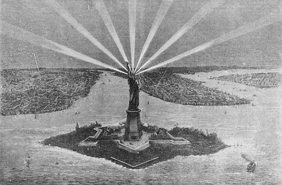 Statue of Liberty, from ''The Graphic'', 27th November 1875 à Ecole americaine