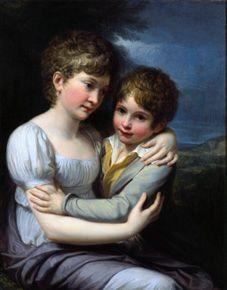Les enfants du peintre, Carlotta et Raffaello.
