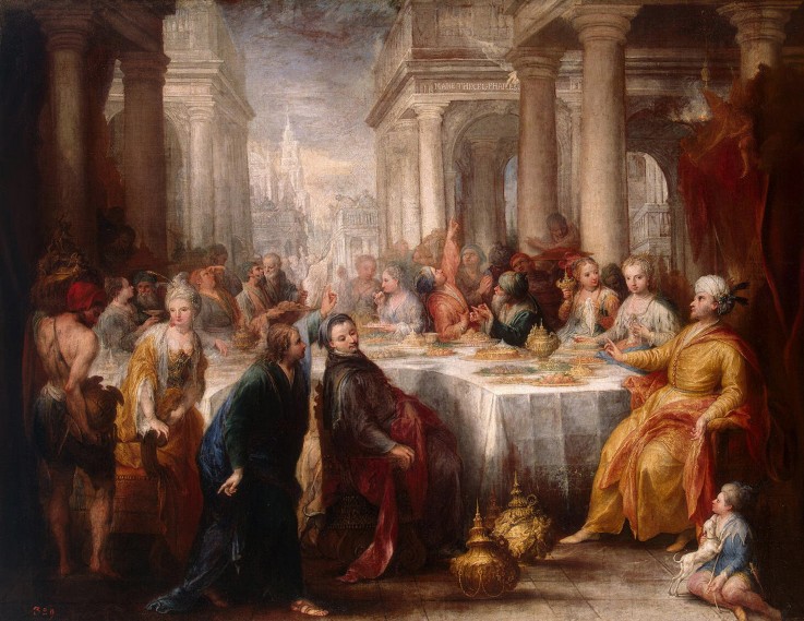 The Feast of Belshazzar à Andrea Celesti
