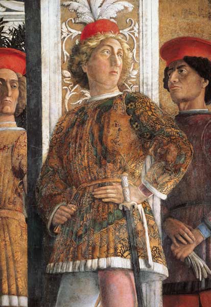 Camera d.Sposi, Courtier à Andrea Mantegna