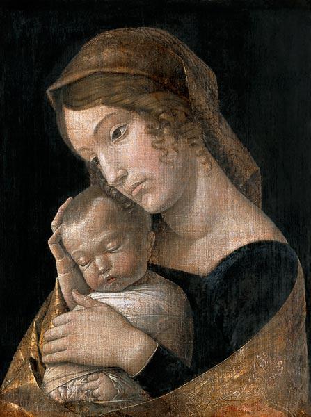 Marie avec l'enfant dormant