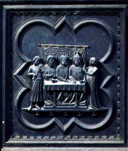 The Dance of Salome, fifteenth panel of the South Doors of the Baptistery of San Giovanni à Andrea Pisano