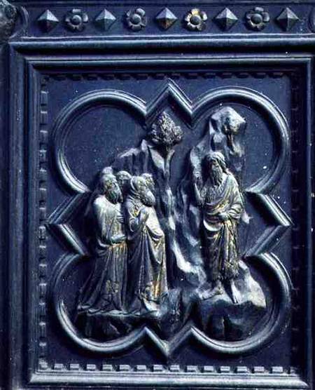 St John the Baptist Preaches to the Pharisees, seventh panel of the South Doors of the Baptistery of à Andrea Pisano