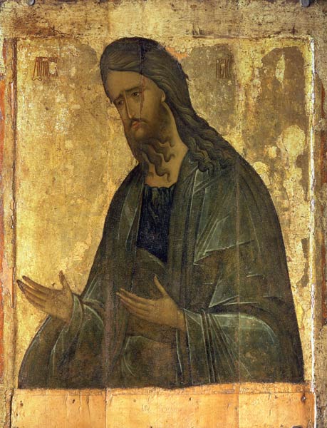 Icône de Saint Jean Baptiste - Andrej Rublev en reproduction imprimée ou  copie peinte à l\'huile sur toile