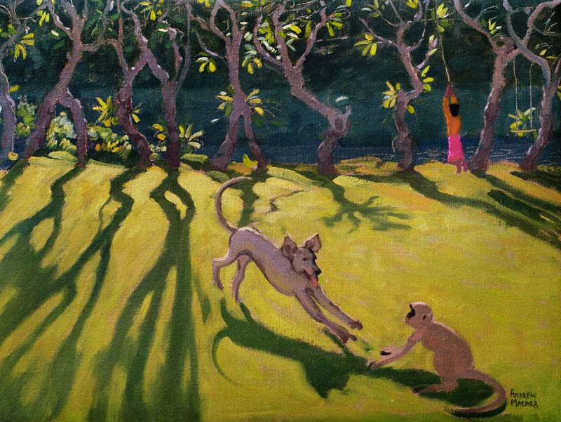 Dog and Monkey, 1998 (oil on canvas)  à Andrew  Macara