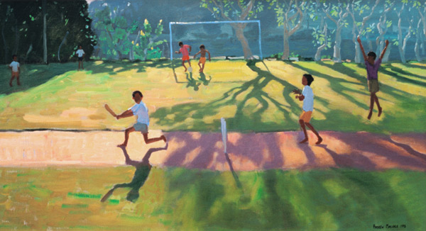 Cricket, Sri lanka, 1998 (oil on canvas)  à Andrew  Macara