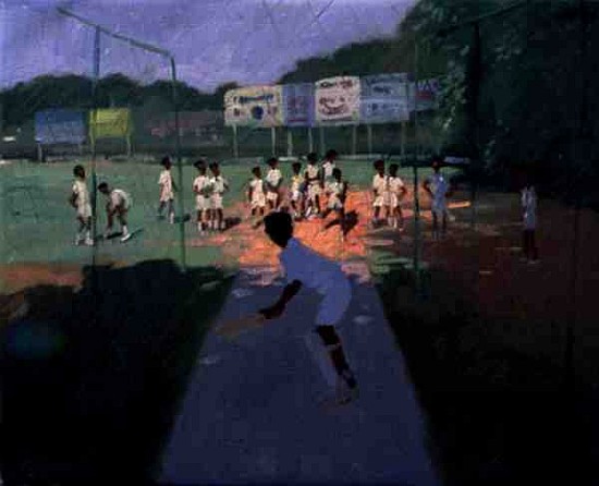 Cricket, Sri Lanka (oil on canvas)  à Andrew  Macara