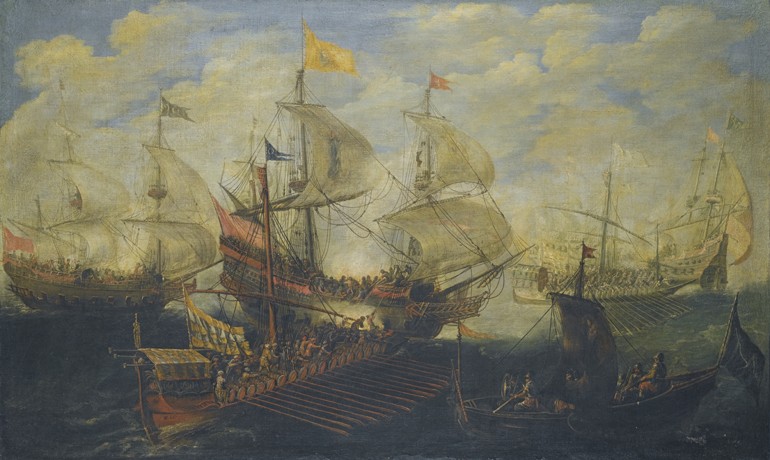 The Battle of Lepanto on 7 October 1571 à Andries van Eertvelt