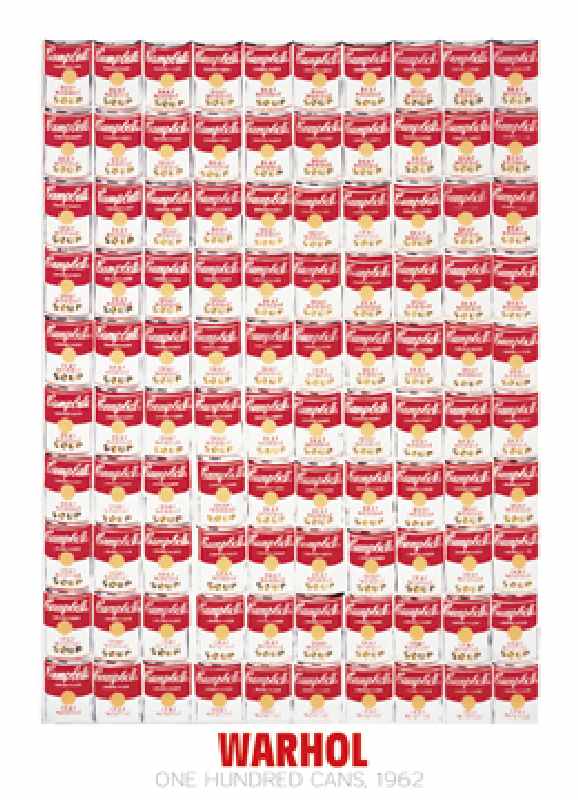 One Hundred Cans, 1962 - (AW-828) à Andy Warhol