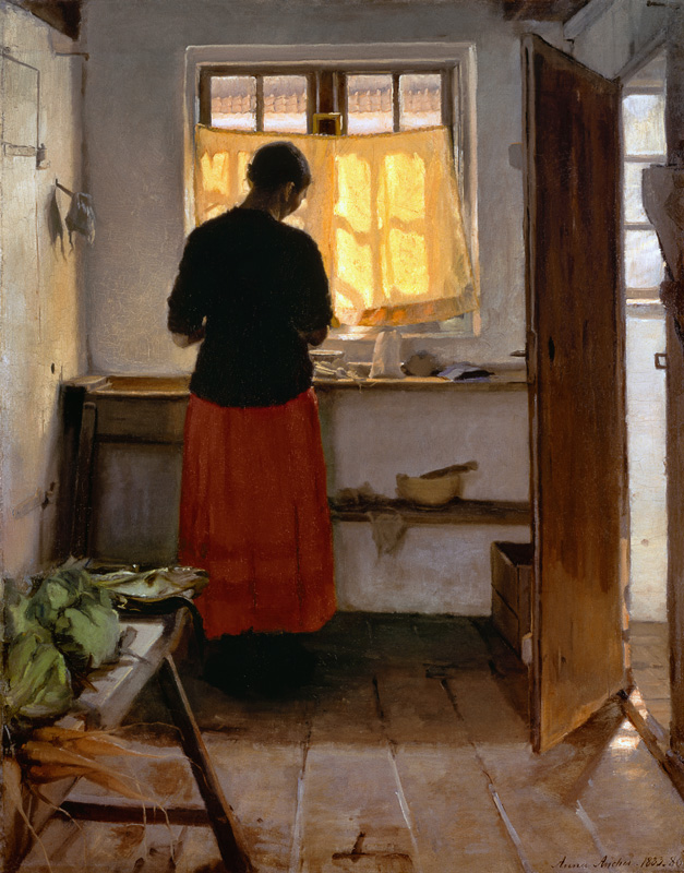 The Girl in the Kitchen à Anna Ancher