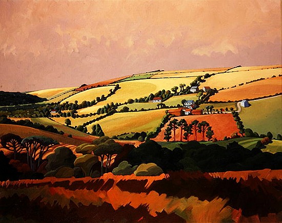 From the train, South Devon, No.1 (oil on canvas)  à Anna  Teasdale