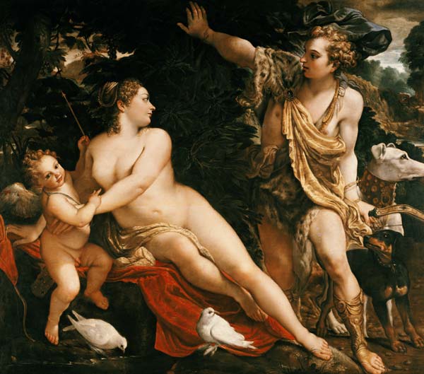 Adonis rencontre Venus. à Annibale Carracci, dit Carrache