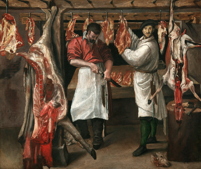 The Butcher's Shop à Annibale Carracci, dit Carrache