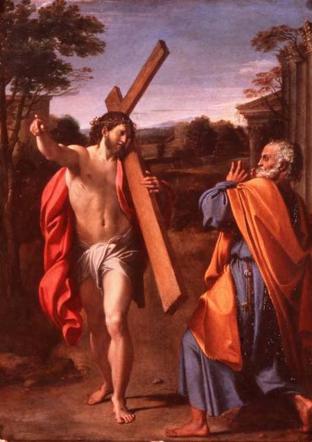 Christ Appearing to St. Peter on the Appian Way à Annibale Carracci, dit Carrache