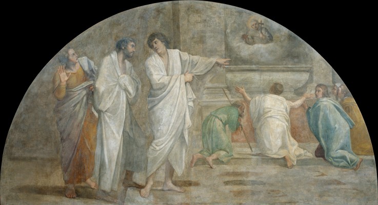Apparition of Saint Didacus above his sepulchre à Annibale Carracci, dit Carrache