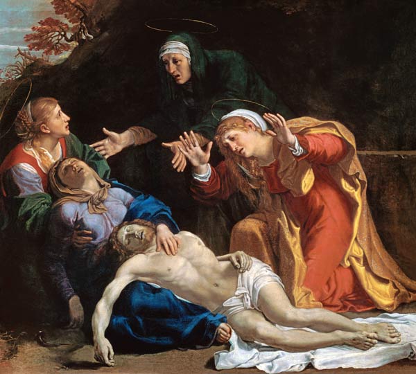 The Dead Christ Mourned ('The Three Maries') à Annibale Carracci, dit Carrache