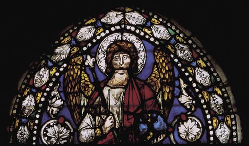 Assisi, Glasfenster, Engel mit Zepter à Auteur anonyme, Haarlem (Pays-Bas)
