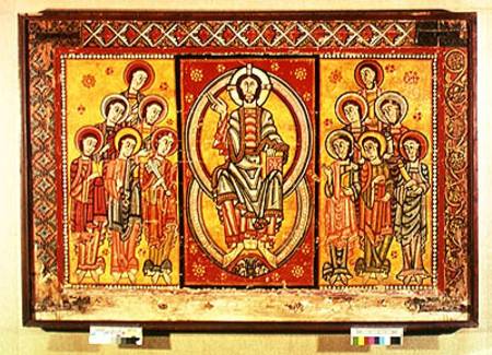 Christ in Majesty Surrounded by the Twelve Apostles à Anonym Romanisch