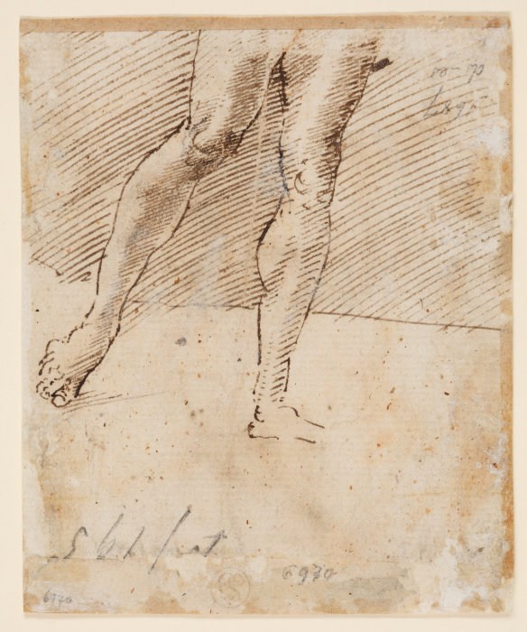 Beine eines stehenden Mannes (Fragment) à Anonyme