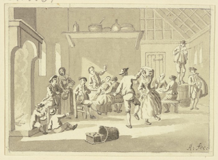 Dance in the tavern à Anonyme