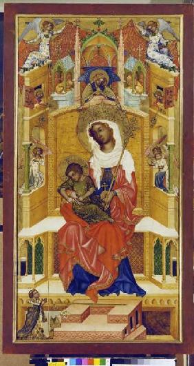 Marie trônant avec l'enfant (la madonne brillante)