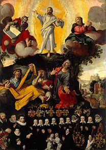 Transfiguration Christ épitaphe du p. Haunoldt u. ses Mme Urs. Lindner u. Mar