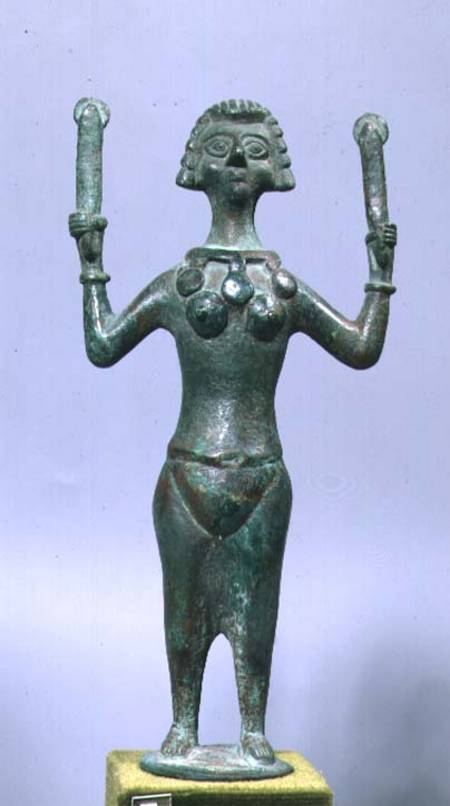Coptic statue of a Dancer with SnakesEgyptian à Anonyme