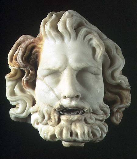 Fountainhead in the form of the head of Oceanus Pompeii à Anonyme