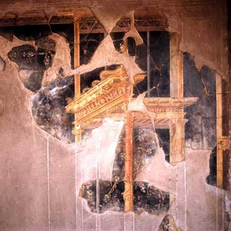 Fresco from a house damaged in AD 79 à Anonyme