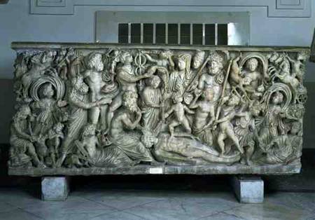 Frieze from a sarcophagus depicting the legend of Prometheusfrom Pozzuoli à Anonyme
