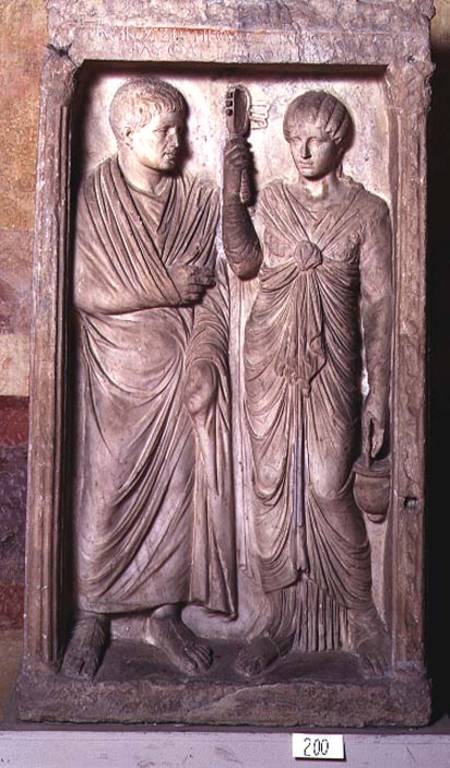 Funeral statue with married couple Greek à Anonyme