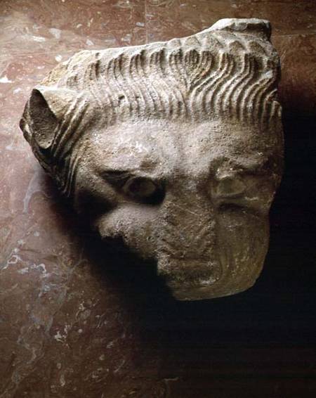 Lion's headarchitectural detail from the Temple of Zeus at Olympia Greek c.470-c.457 BC à Anonyme