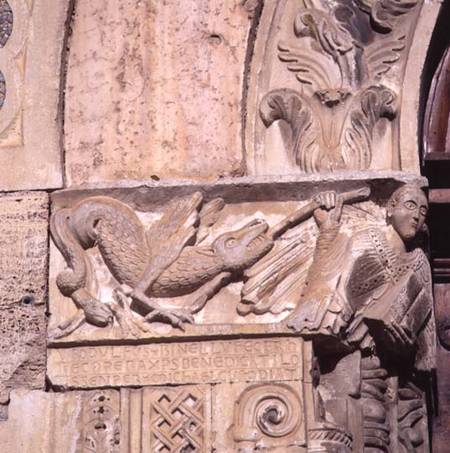 St. Michael slaying a dragondetail of the east portal à Anonyme