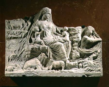 Personification of the earth mother, allegorical relief, Roman,Carthage à Anonyme