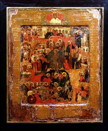 The Resurrection and Descent into Hell (Anastasis) Russian icon à Anonyme