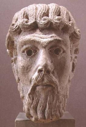 Head of St. Peter, fragment of a statue from the Shrine of St. Lazarus, Cathedral of St. Lazare, Aut