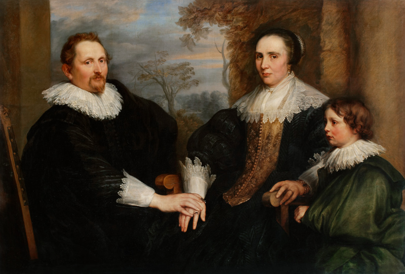 Portrait of the Antwerp Merchant Sebastiaen Leerse and his Family à Anthonis van Dyck
